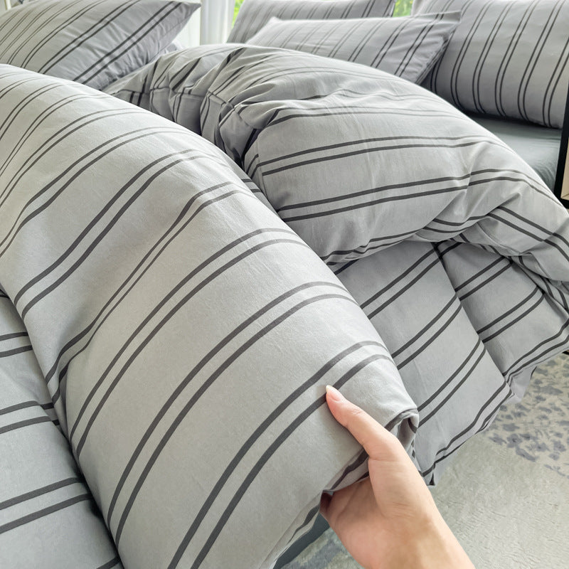 Cozy Checkered Duvet Cover Set