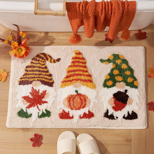 Whimsical Gnome-Themed Bath Mat Stornfield