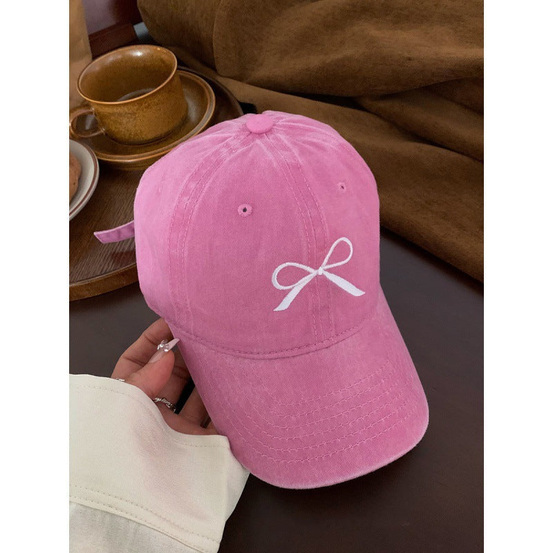 Women's Embroidered Bow Detail Adjustable Baseball Cap Stornfield