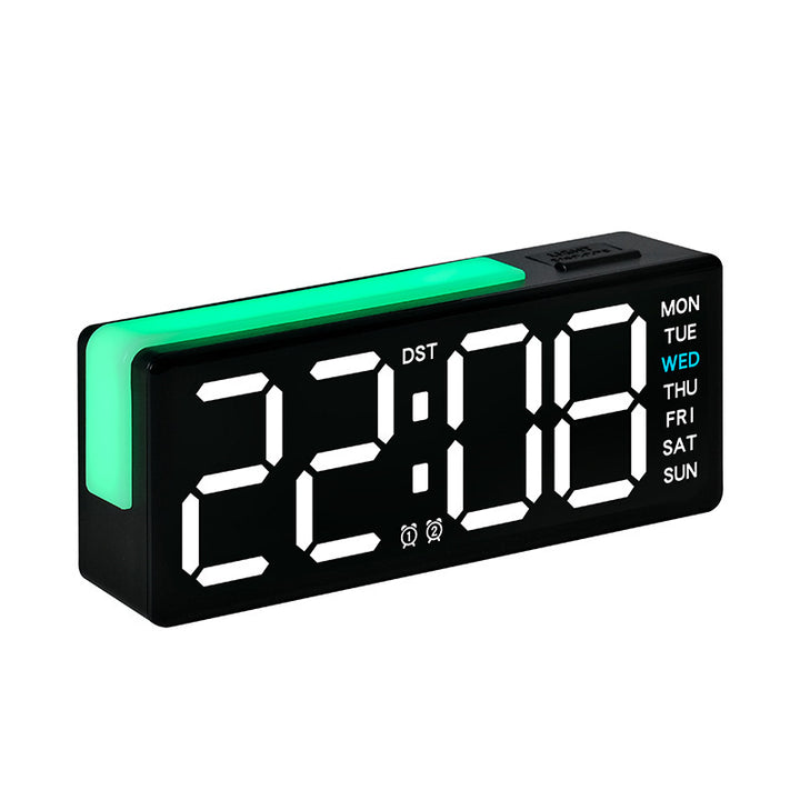 Digital LED Alarm Clock with Integrated Temperature and Day of Week Display Stornfield