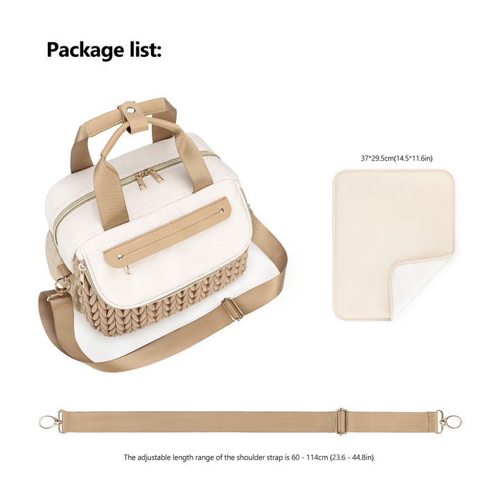 Fashionable diaper bag with elegant woven look Stornfield