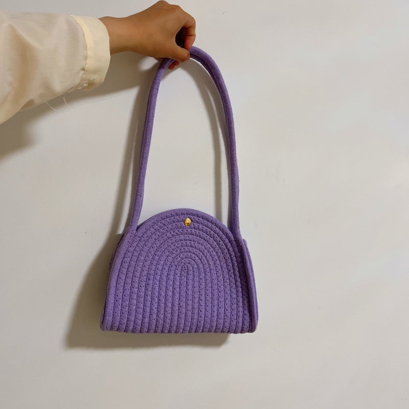 Women's fashionable shoulder bag with ribbed design Stornfield