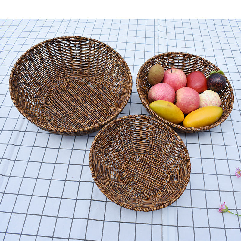 Artisan Woven Round Storage Basket Stornfield