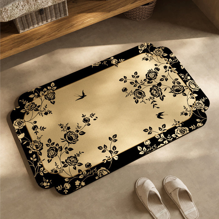 Vintage Botanical Print Area Rug