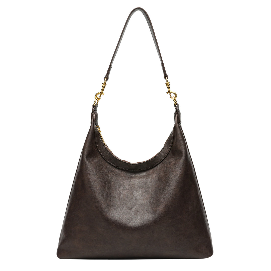 Chic Slouchy Leather Hobo Handbag