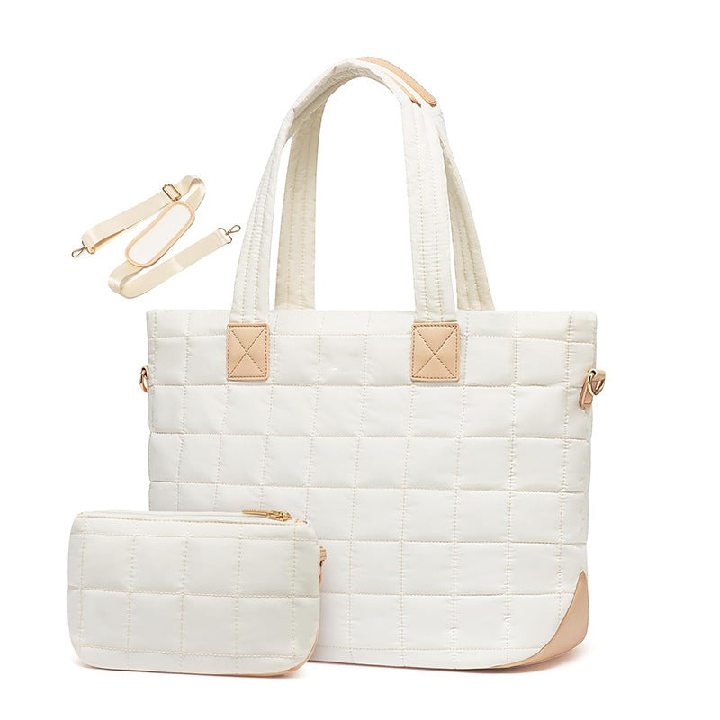 Elegant Quilted Tote Bag with Removable Wallet Stornfield