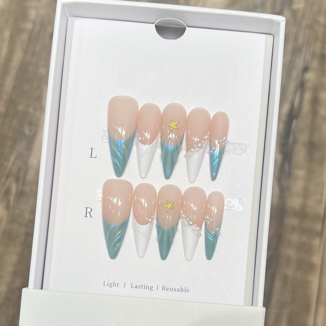 Floral and Polka Dot Press-On Nail Set Stornfield
