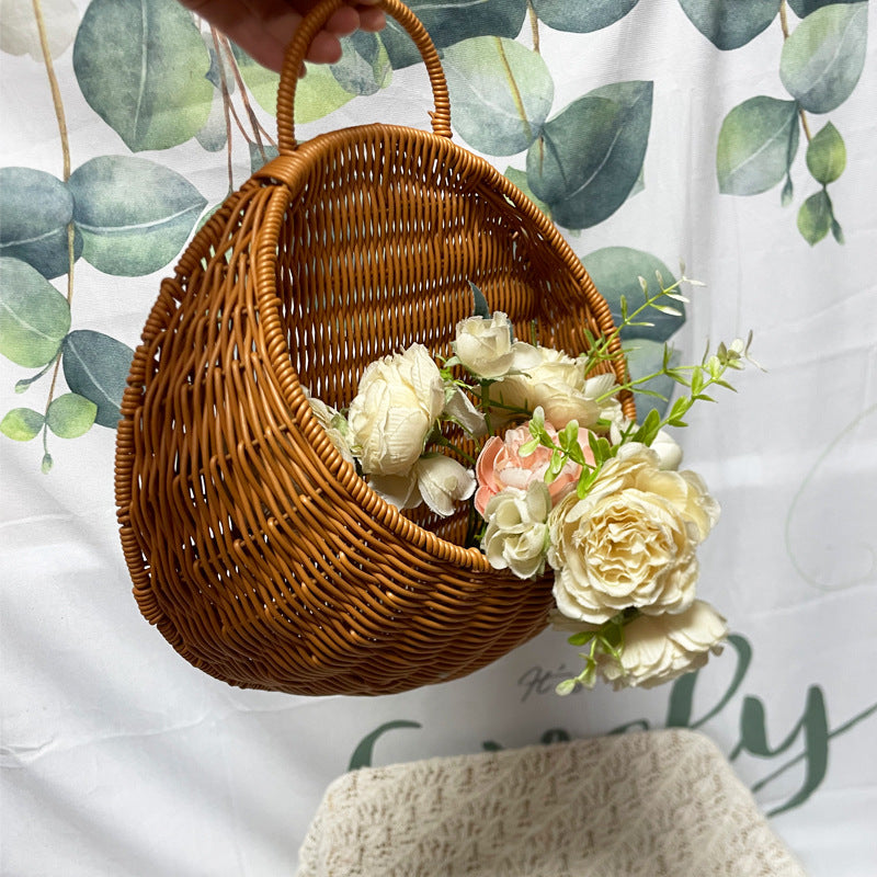 Women Handmade Woven Basket with Handle Stornfield
