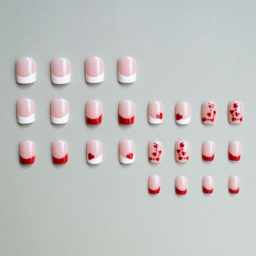 Artistic Heart-Themed Nail Design Kit
