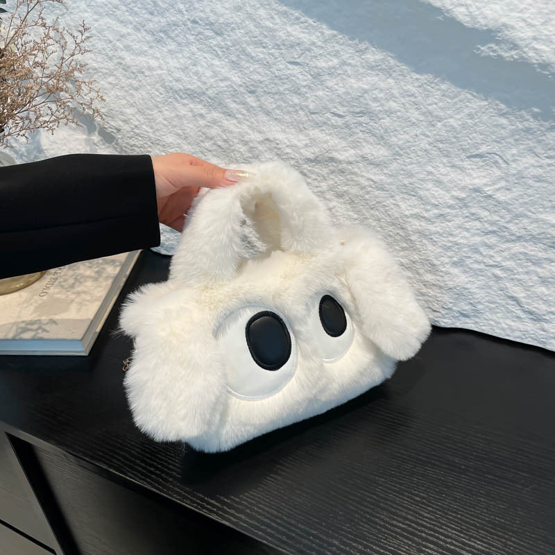 Cozy plush shoulder bag with ear application Stornfield