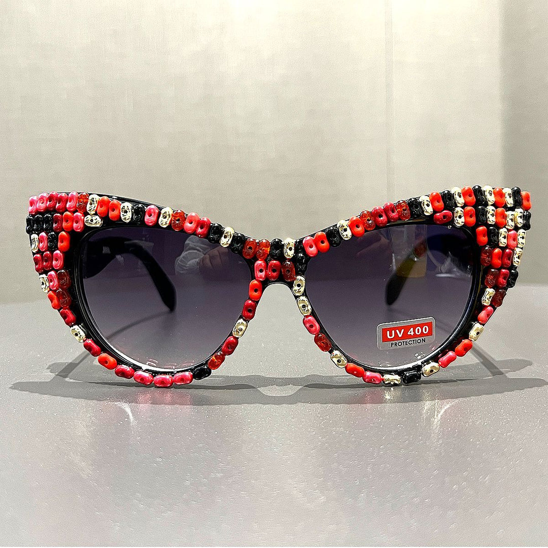 Women Cat-Eye Sunglasses with Color Accented Frame Stornfield