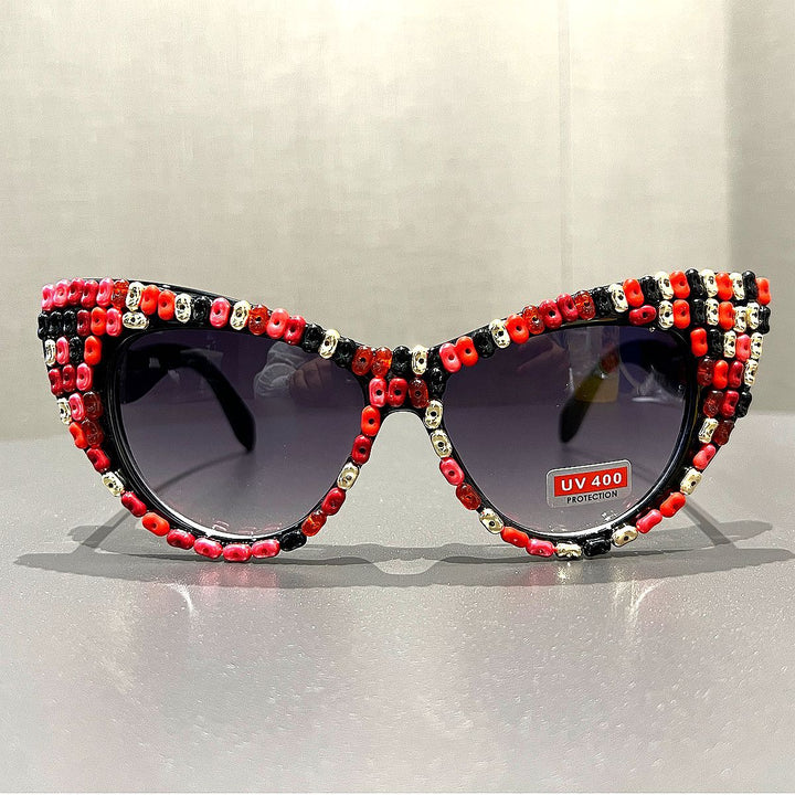 Women Cat-Eye Sunglasses with Color Accented Frame Stornfield