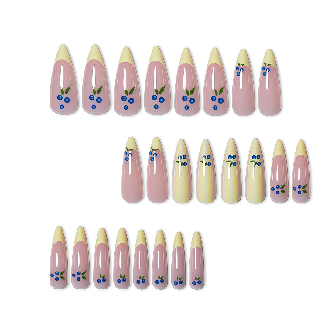 Floral Press-On Nail Enhancements Stornfield