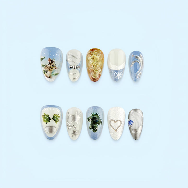 Creative Nail Design Set with Winter Motifs Stornfield