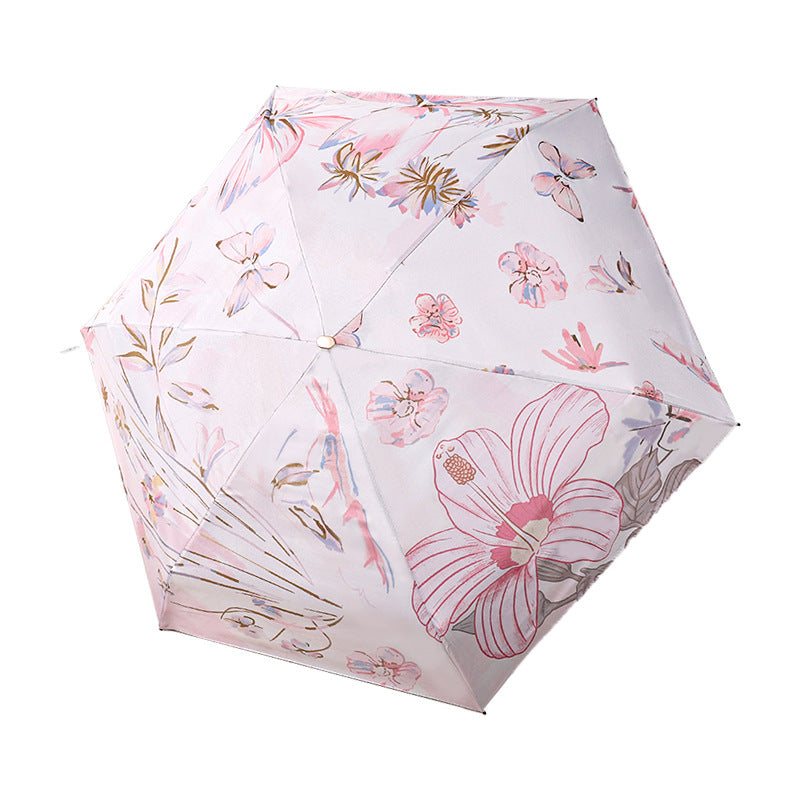 Ladies Folding Umbrella with Stylish Flower Pattern Stornfield
