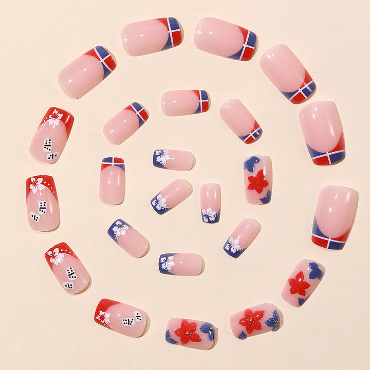 Floral-Themed 3D Acrylic Nail Art Extensions Stornfield