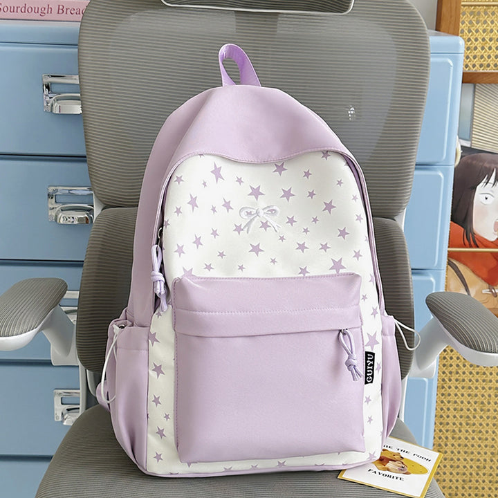 Cartoon-Themed Star-Patterned Backpack Stornfield