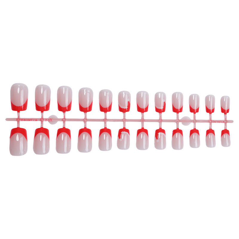 Artistic French Tip Press-On Nails Stornfield