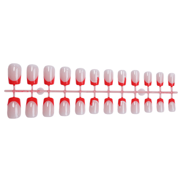 Artistic French Tip Press-On Nails Stornfield