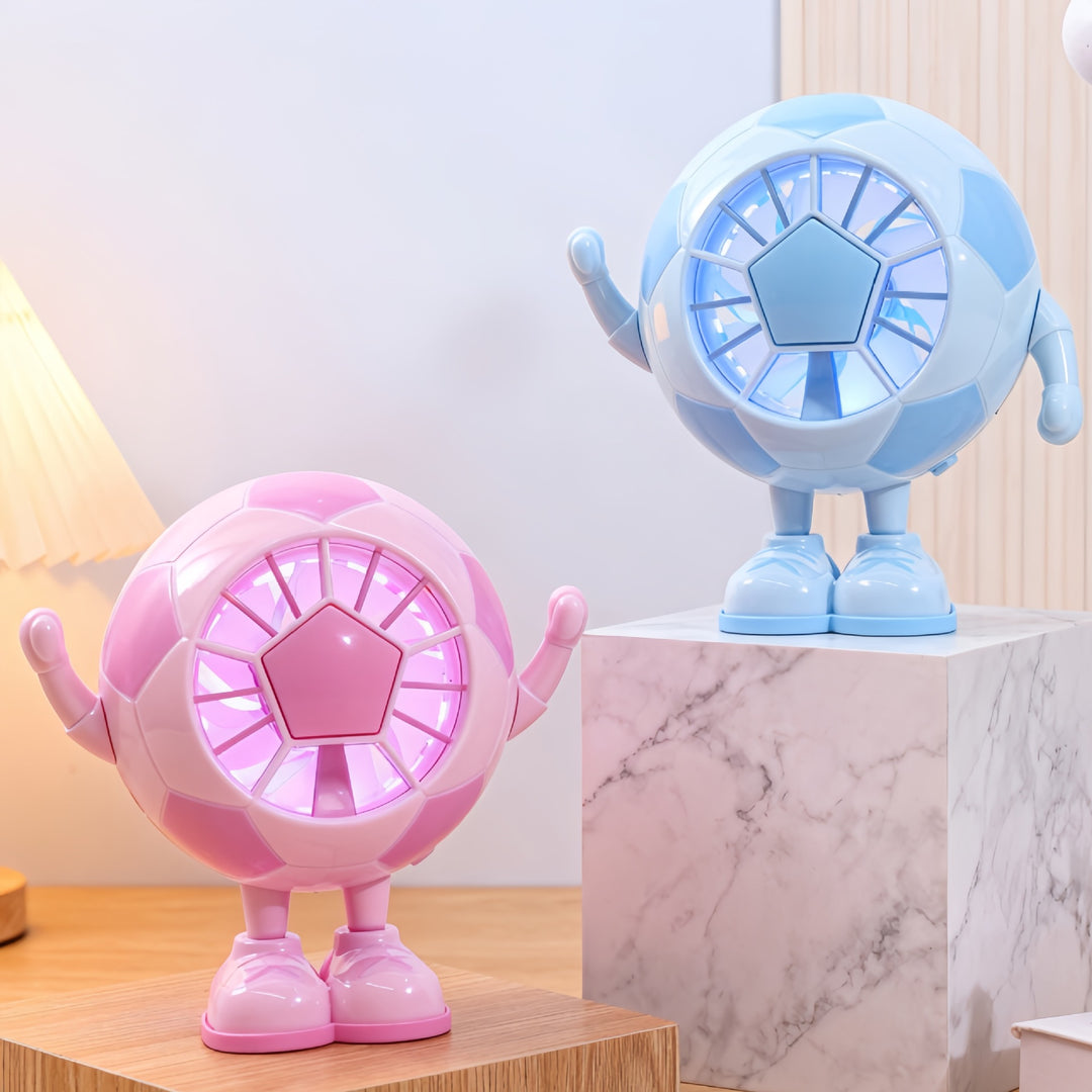 Ladies portable USB mini fan in creative soccer design Stornfield