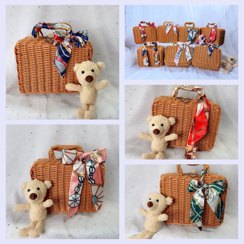 Women's braided handbag with decorative silk ribbon Stornfield