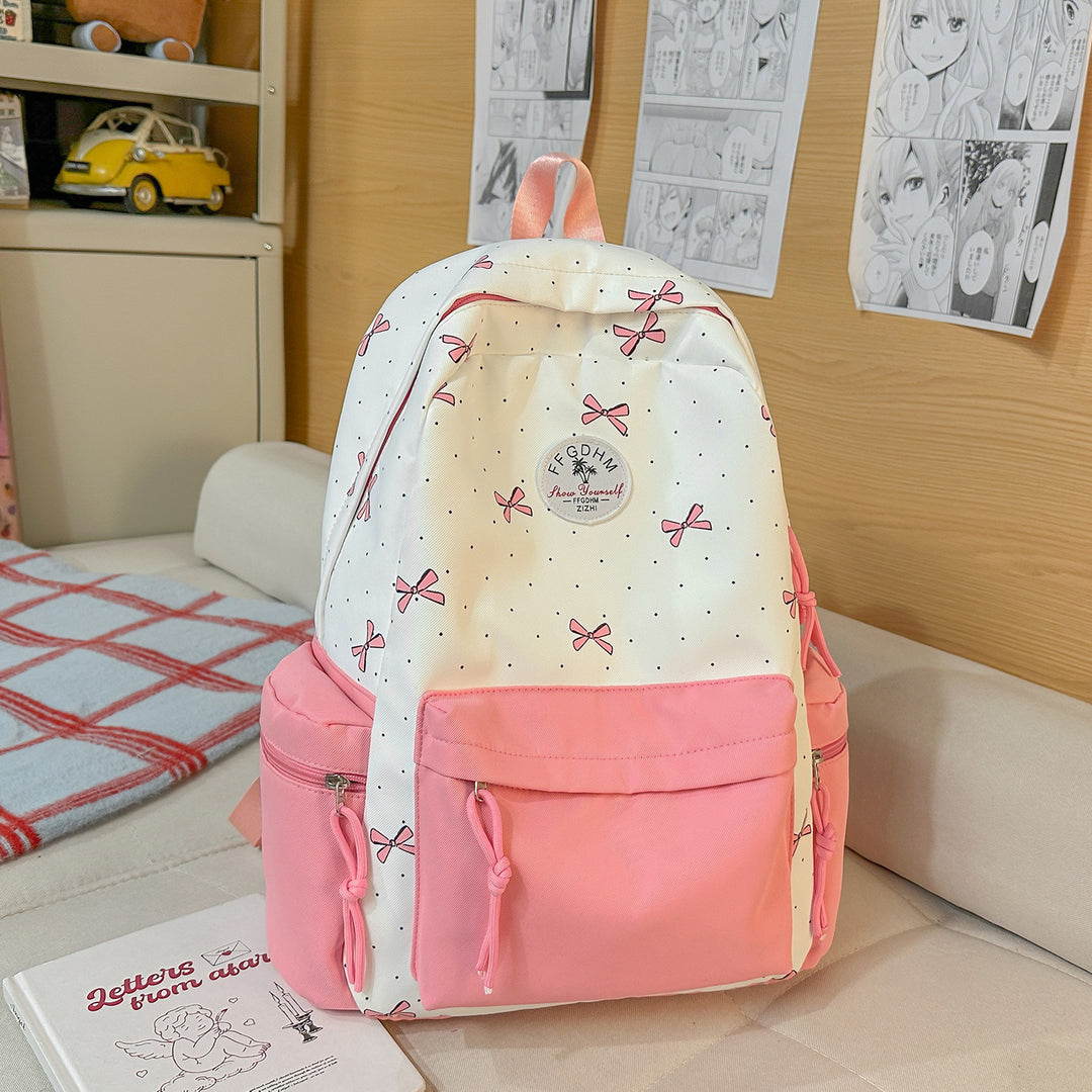 Stylish Bow-Embellished Casual Backpack Stornfield