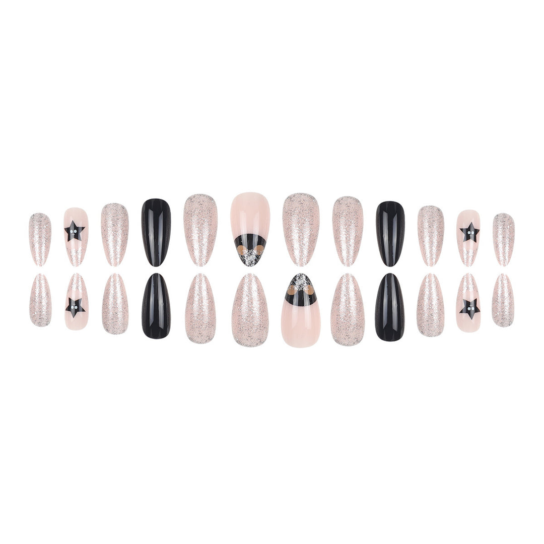 Glamorous Glittery Stiletto Press-On Nails Stornfield