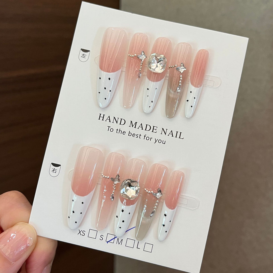 Elegant Handcrafted Press-On Nail Set Stornfield