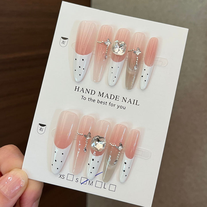 Elegant Handcrafted Press-On Nail Set Stornfield