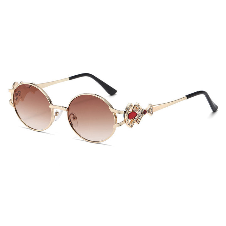 Ladies elegant rectangular sunglasses with glamorous embellishments Stornfield