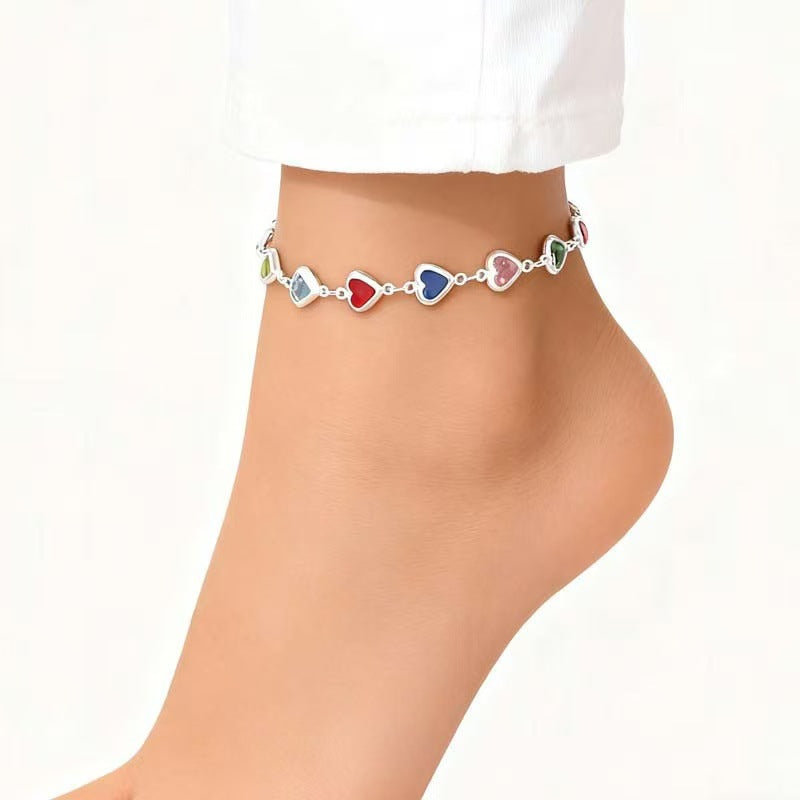 Heart-Shaped Gemstone Charm Bracelet Stornfield