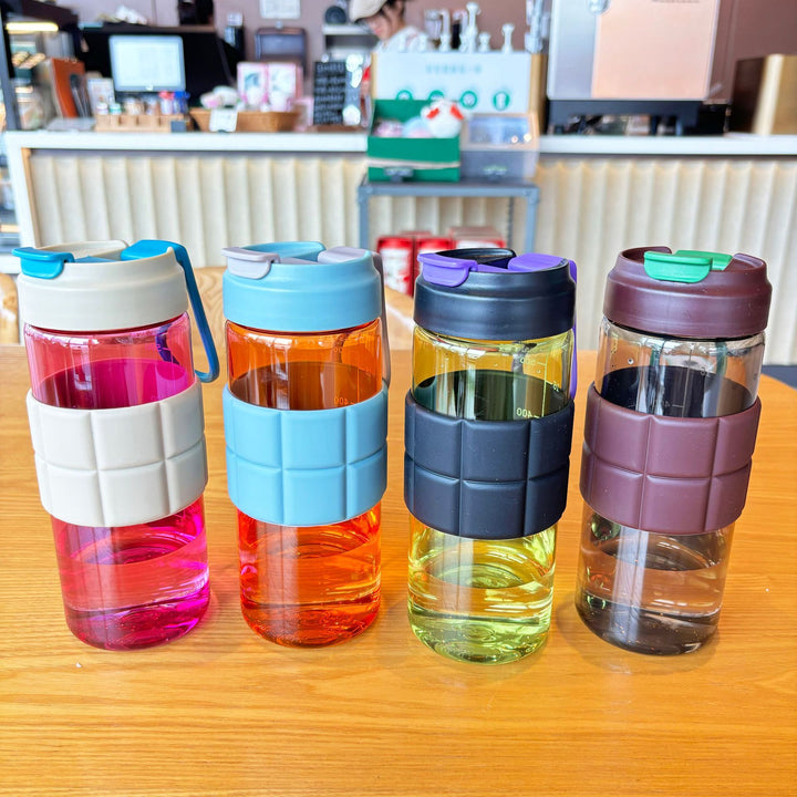 Women's transparent drinking bottle with non-slip silicone coating Stornfield