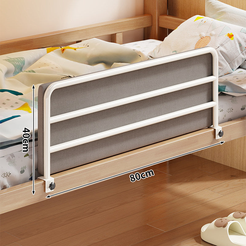 Foldable Mesh-Lined Clamp-On Child Bed Safety Guard Rail with Padded Panel