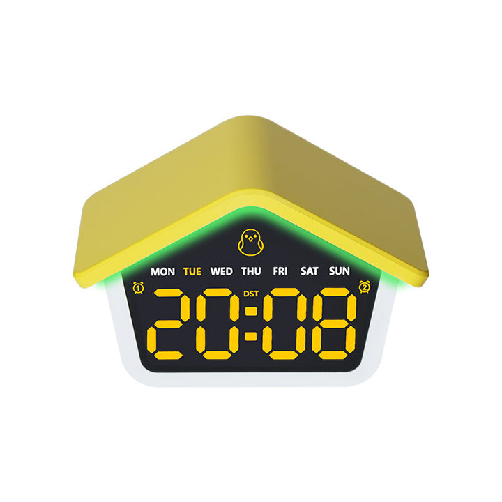 Digital alarm clock in creative house design Stornfield