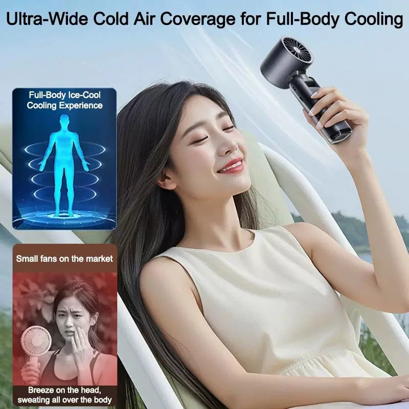 Unisex one size rechargeable portable bladeless style mini fan with foldable head LED status indicator and high capacity battery Stornfield