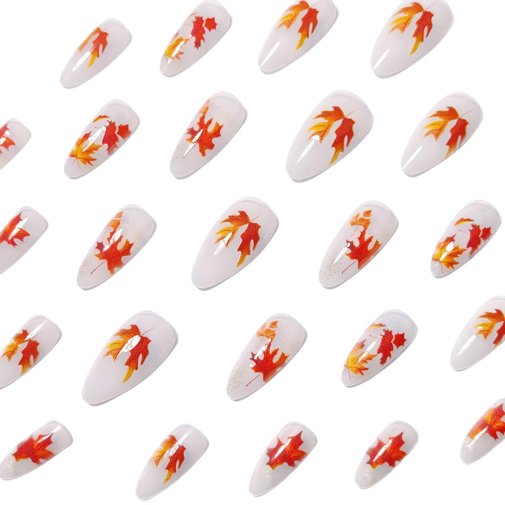 Artificial nails with autumn leaf design Stornfield