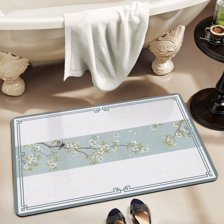 Elegant Geometric Bathroom Mat Stornfield