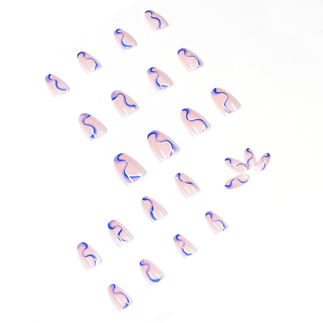 Creative Nail Art with Wave Pattern Stornfield