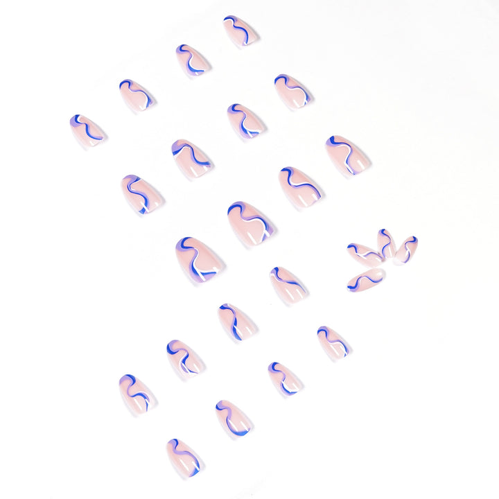 Creative Nail Art with Wave Pattern Stornfield
