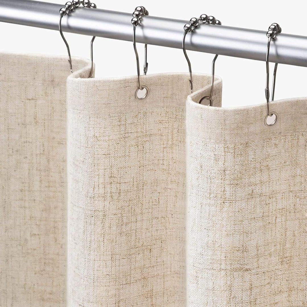 Textured Linen Effect Shower Curtain Stornfield