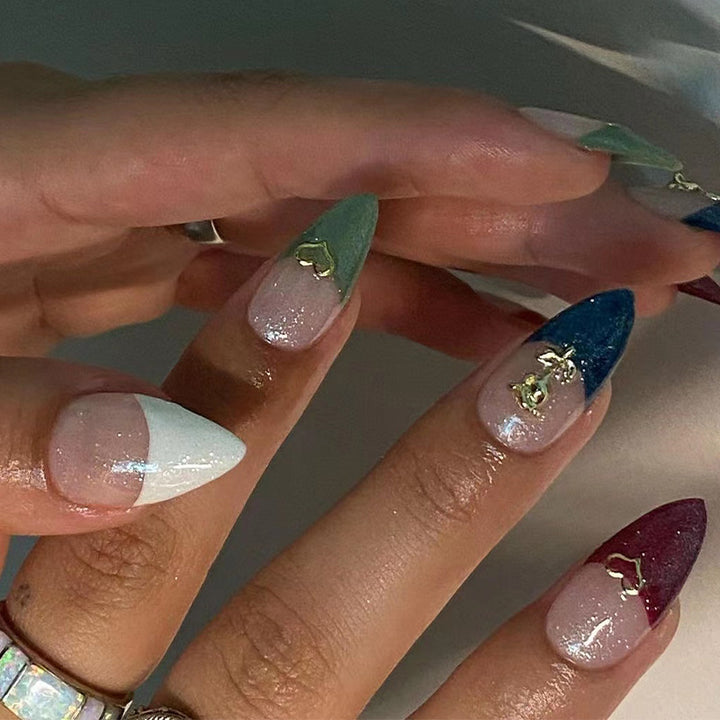 Artful Nail Tips with Glamorous Accents Stornfield