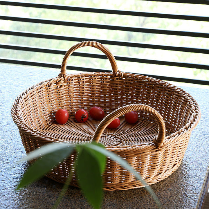 Large Handwoven Wicker Serving Basket Stornfield
