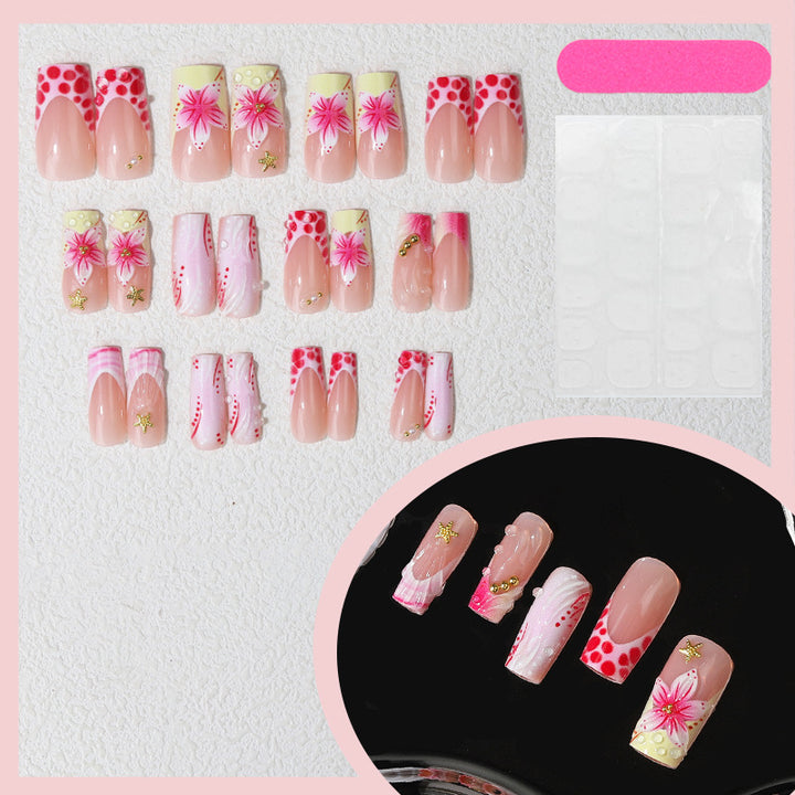 Floral Design Press-On Nail Tips Stornfield