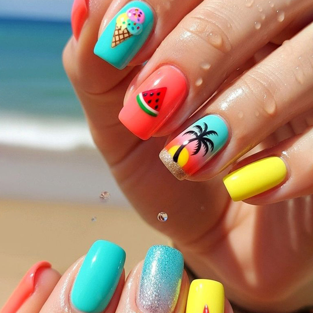 Summer-Inspired 3D Nail Art Set Stornfield