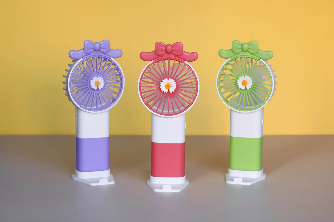 Unisex handheld fan with colorful design and adjustable tilt Stornfield