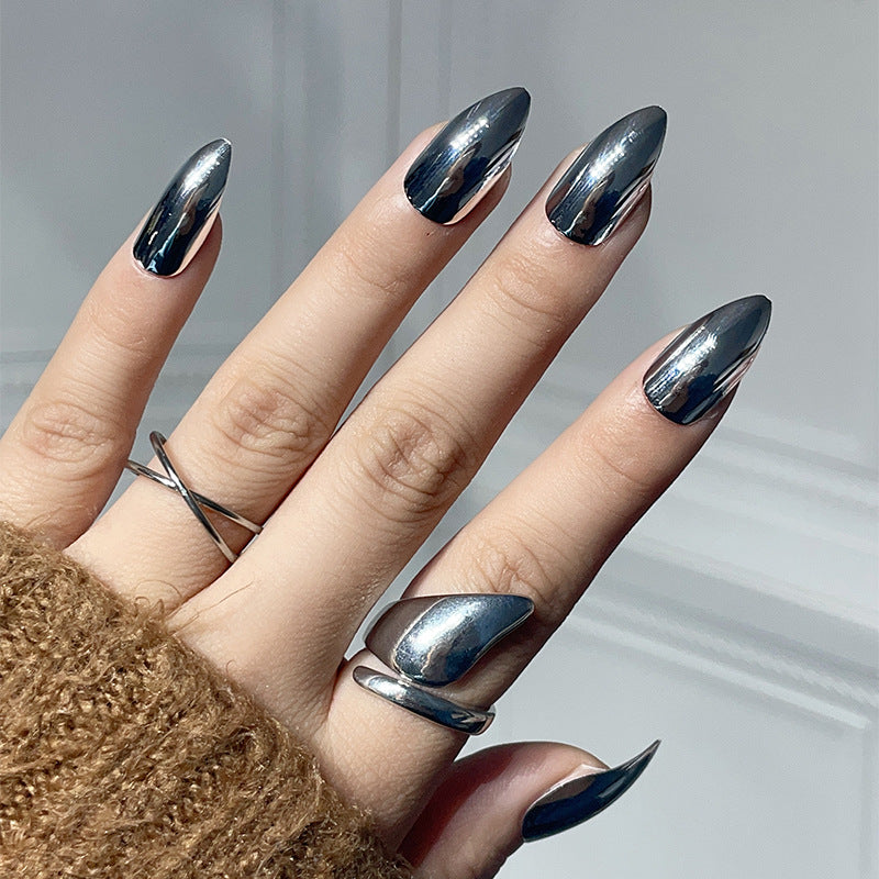 Long Pointed Press-On Nails with High Gloss Finish Stornfield