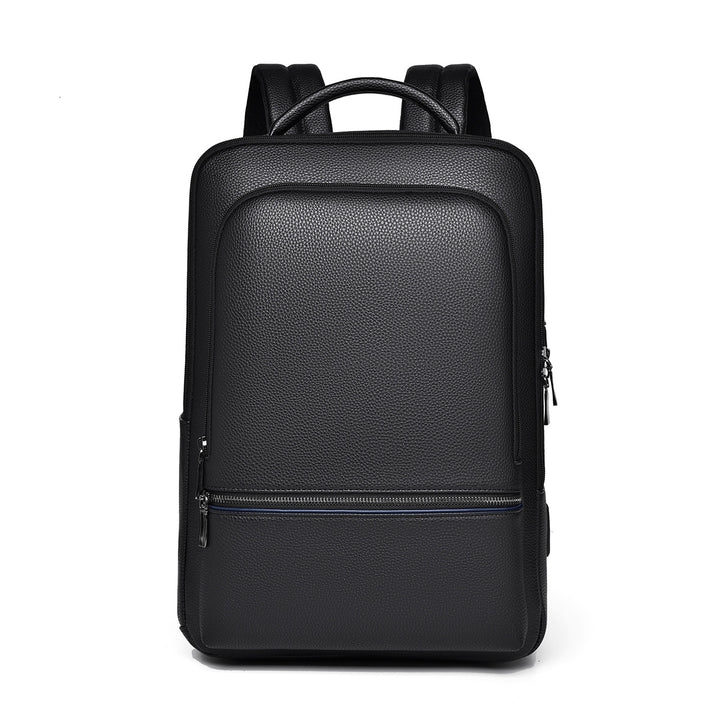 Sleek Leather Laptop Backpack Stornfield