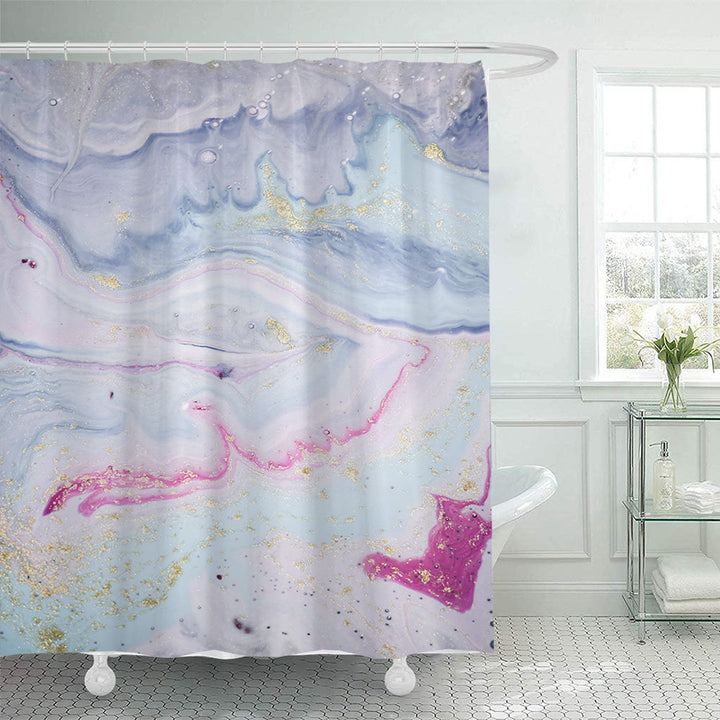 Artistic Marble Print Shower Curtain Stornfield