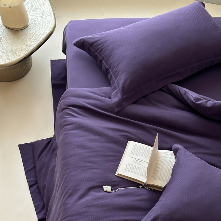 High-quality cotton satin bedding set with fine satin binding