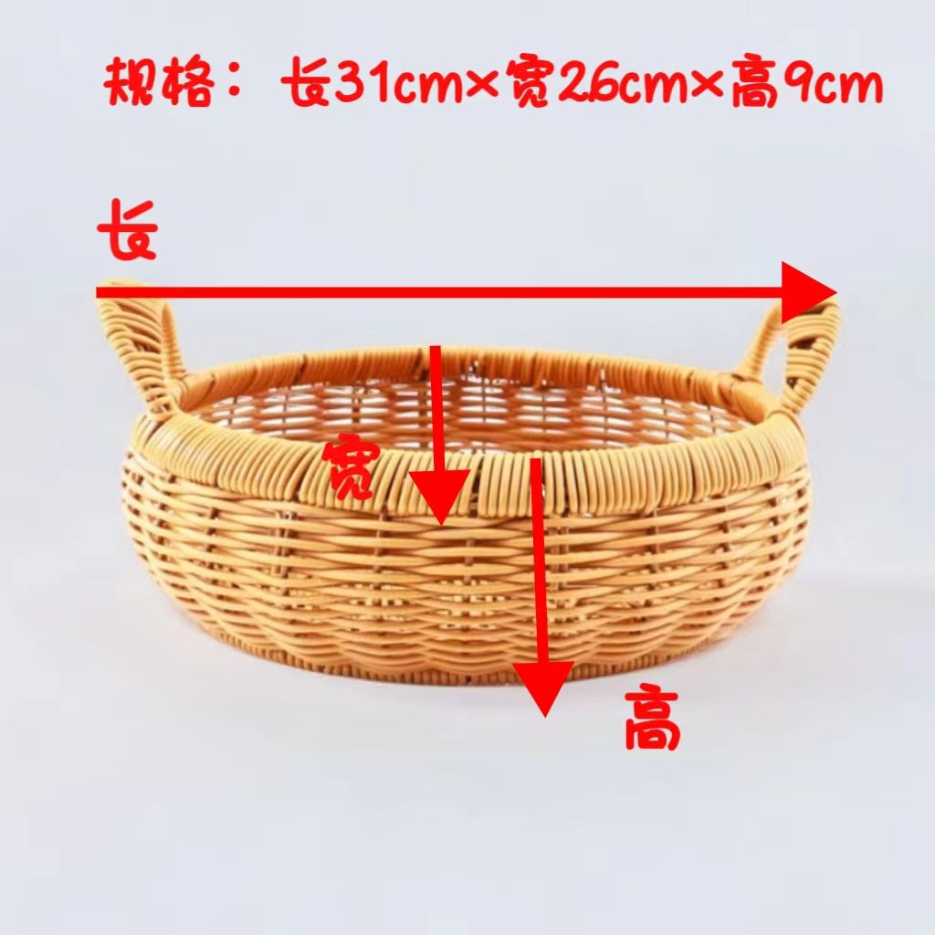 Women's storage basket with handle made of willow Stornfield